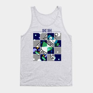 Square robots pattern Tank Top